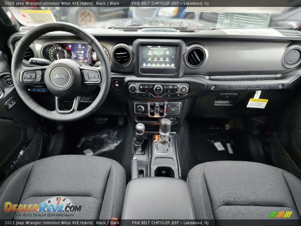 Black Interior - 2023 Jeep Wrangler Unlimited Willys 4XE Hybrid Photo #9