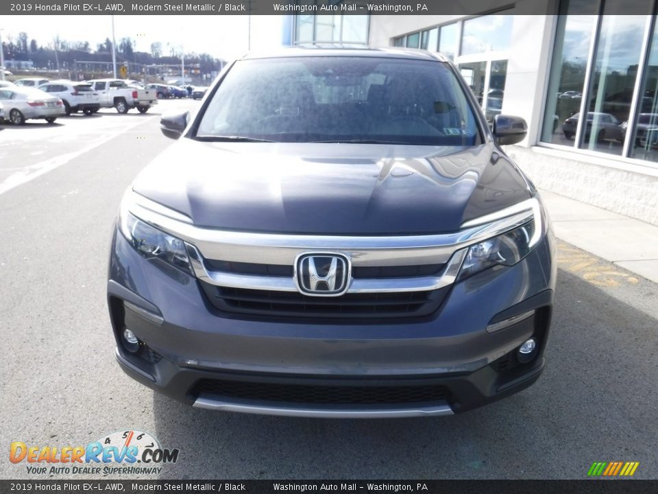 2019 Honda Pilot EX-L AWD Modern Steel Metallic / Black Photo #5