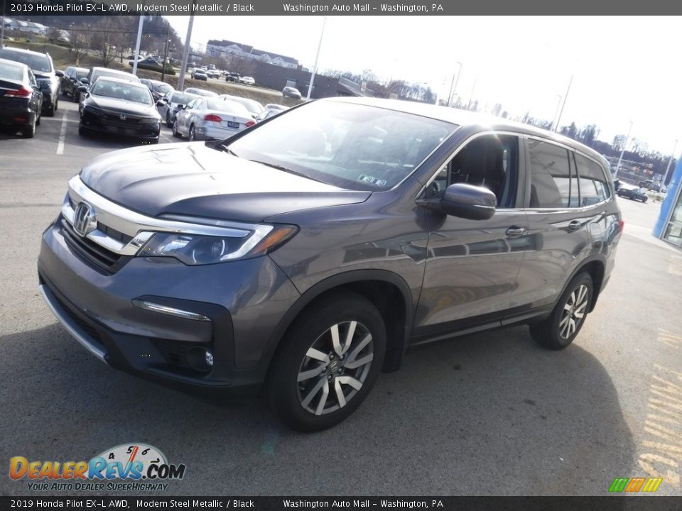 2019 Honda Pilot EX-L AWD Modern Steel Metallic / Black Photo #6