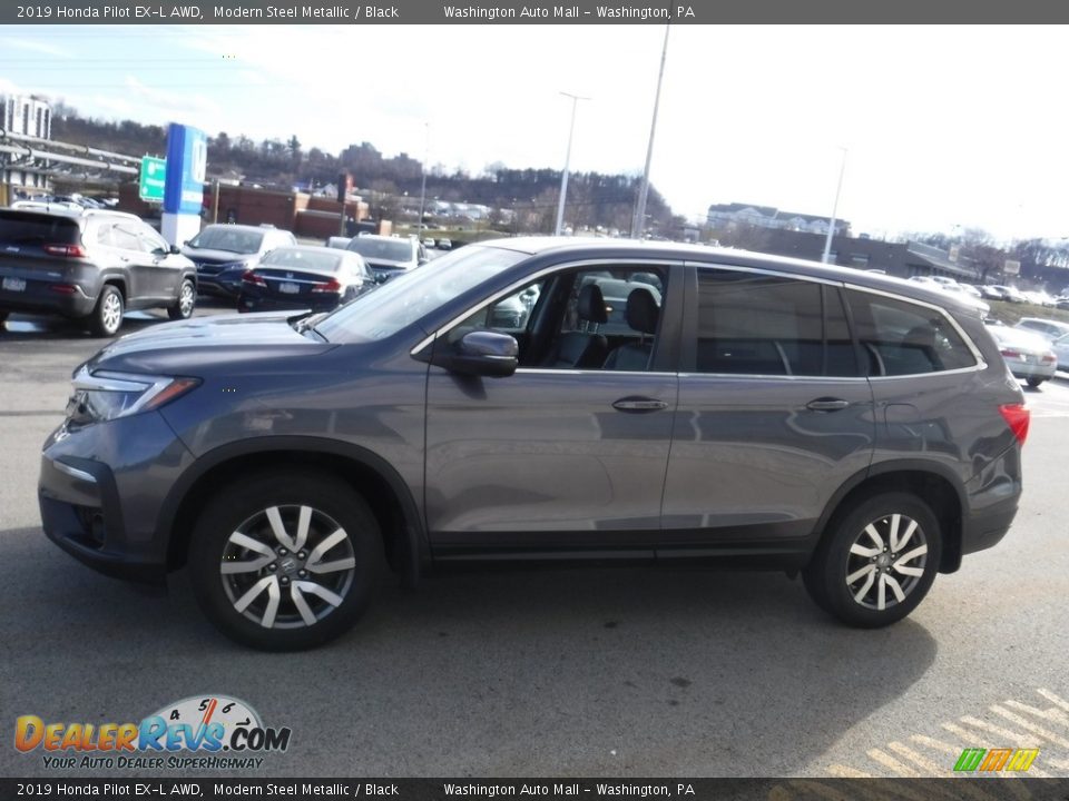 2019 Honda Pilot EX-L AWD Modern Steel Metallic / Black Photo #7