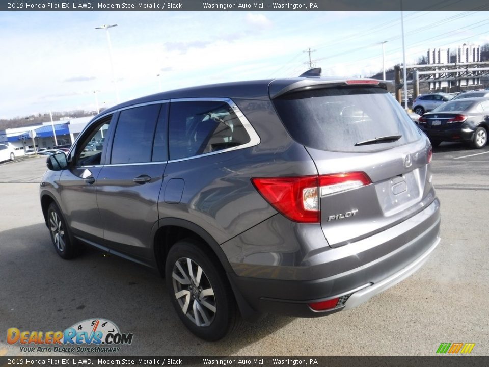 2019 Honda Pilot EX-L AWD Modern Steel Metallic / Black Photo #8