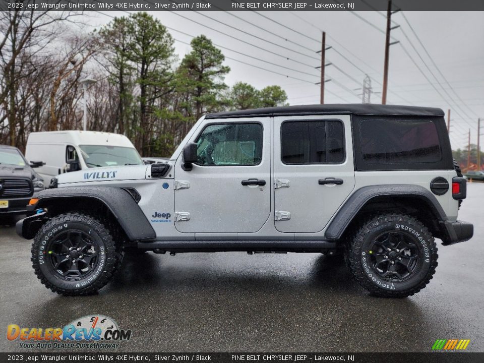 Silver Zynith 2023 Jeep Wrangler Unlimited Willys 4XE Hybrid Photo #3