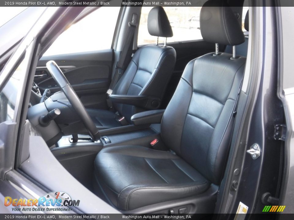 2019 Honda Pilot EX-L AWD Modern Steel Metallic / Black Photo #15