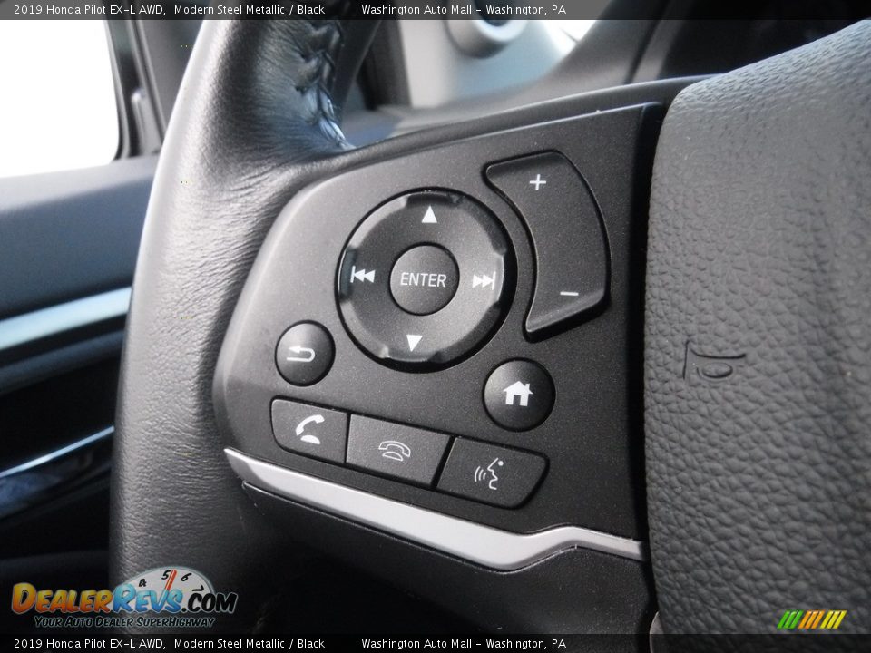 2019 Honda Pilot EX-L AWD Modern Steel Metallic / Black Photo #26