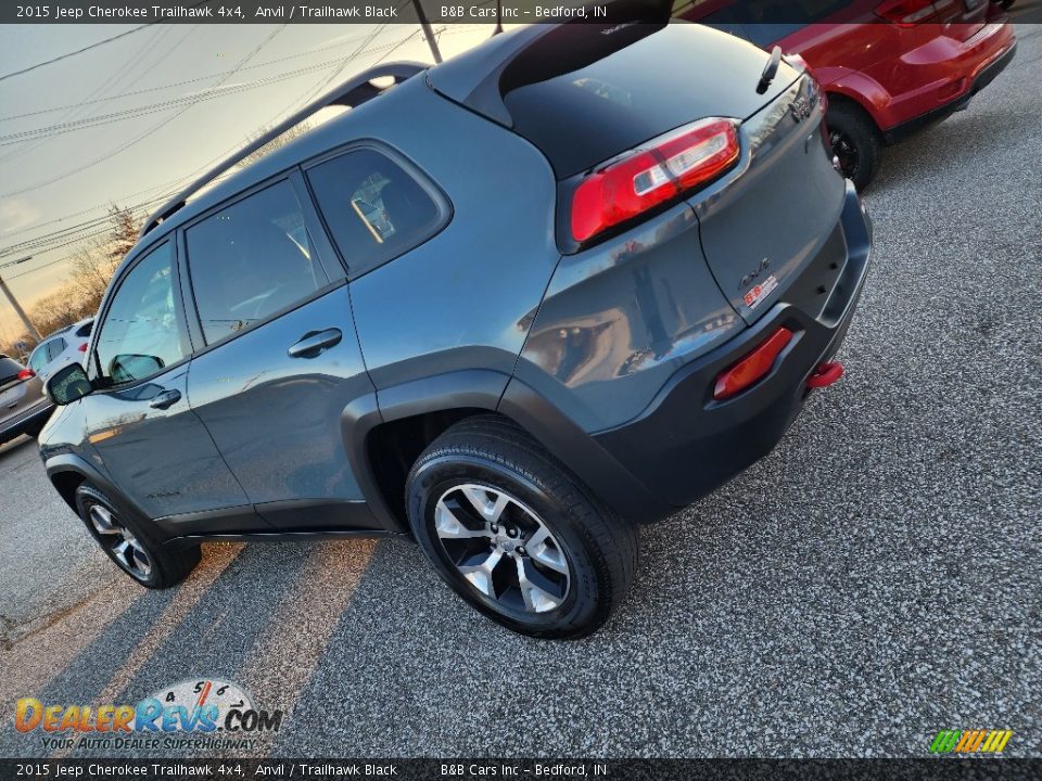 2015 Jeep Cherokee Trailhawk 4x4 Anvil / Trailhawk Black Photo #3