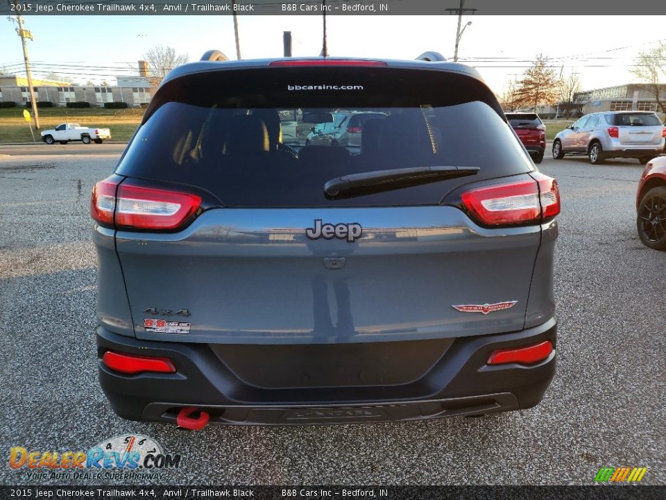 2015 Jeep Cherokee Trailhawk 4x4 Anvil / Trailhawk Black Photo #4