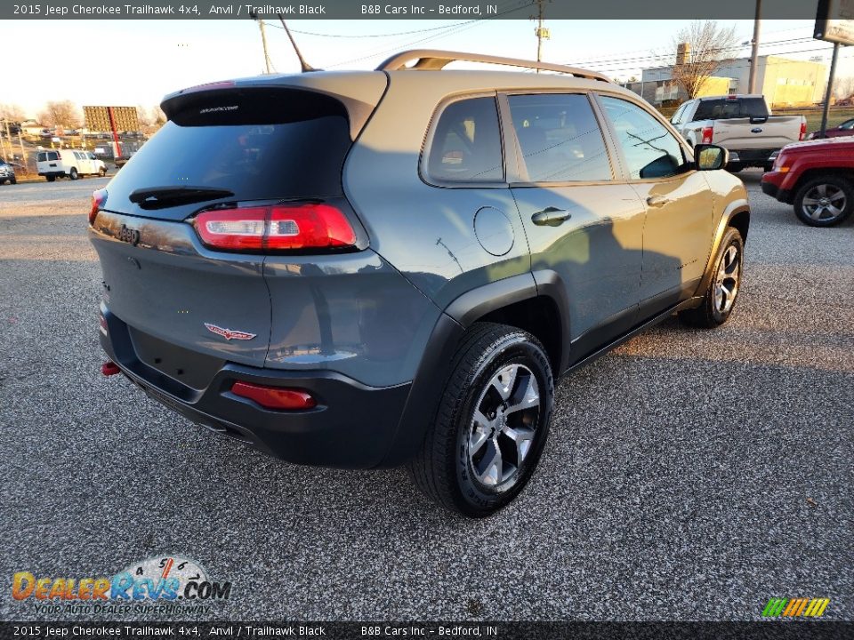 2015 Jeep Cherokee Trailhawk 4x4 Anvil / Trailhawk Black Photo #5