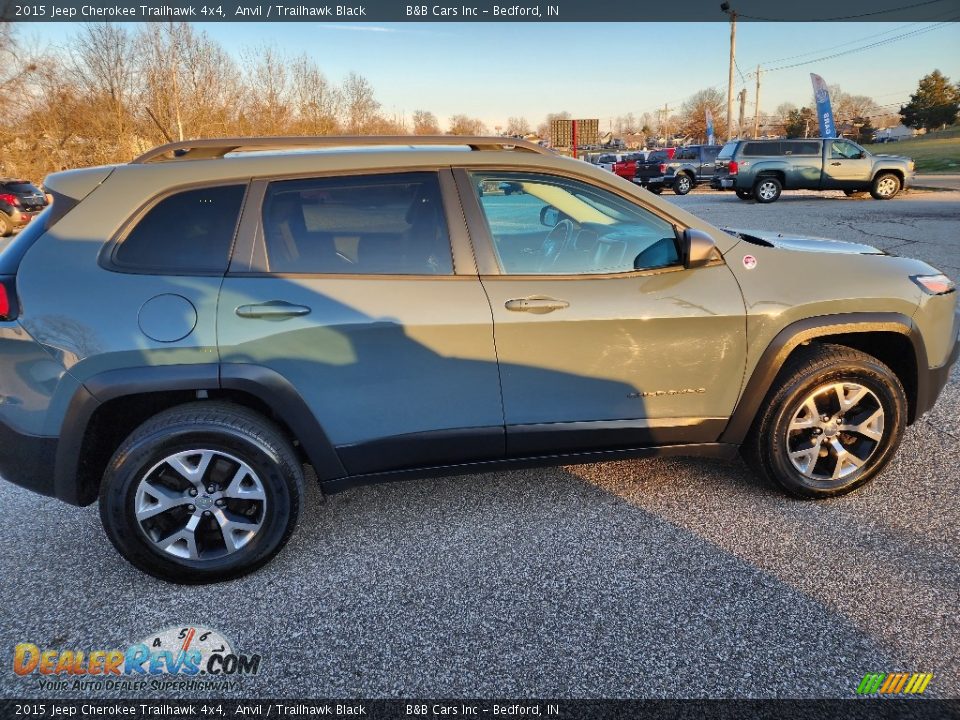 2015 Jeep Cherokee Trailhawk 4x4 Anvil / Trailhawk Black Photo #6