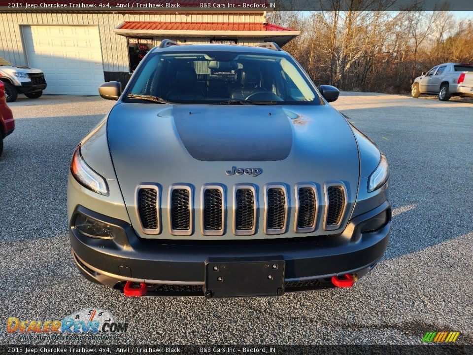 2015 Jeep Cherokee Trailhawk 4x4 Anvil / Trailhawk Black Photo #8