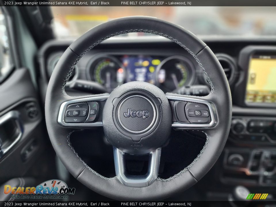 2023 Jeep Wrangler Unlimited Sahara 4XE Hybrid Steering Wheel Photo #13