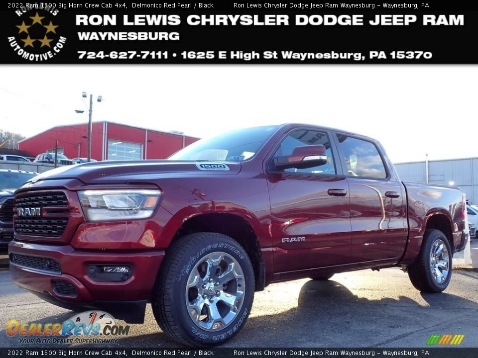 2022 Ram 1500 Big Horn Crew Cab 4x4 Delmonico Red Pearl / Black Photo #1