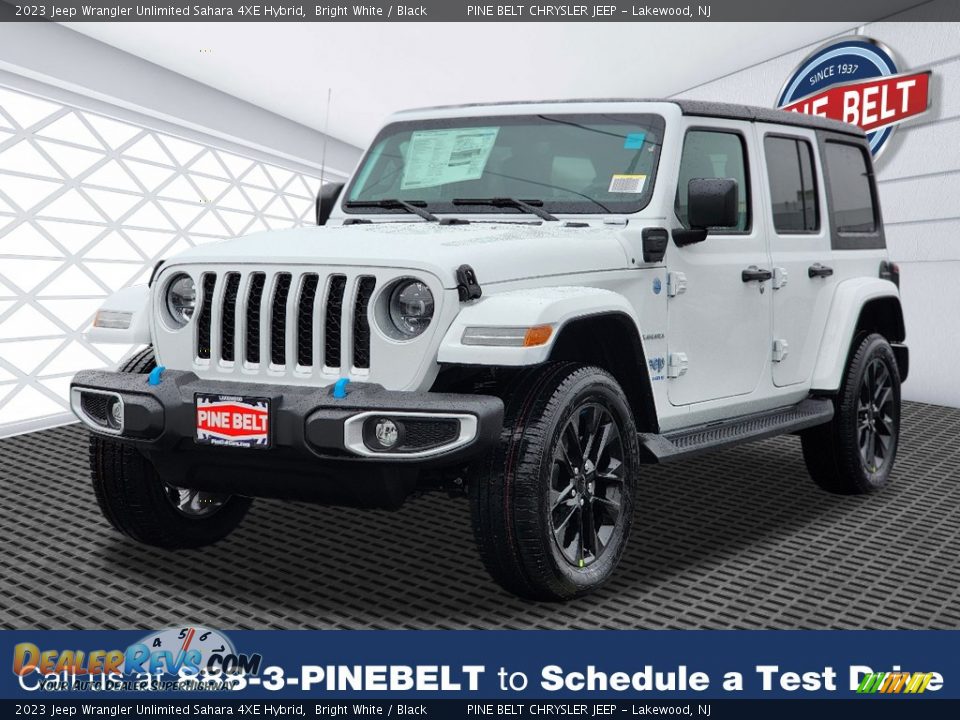 2023 Jeep Wrangler Unlimited Sahara 4XE Hybrid Bright White / Black Photo #1