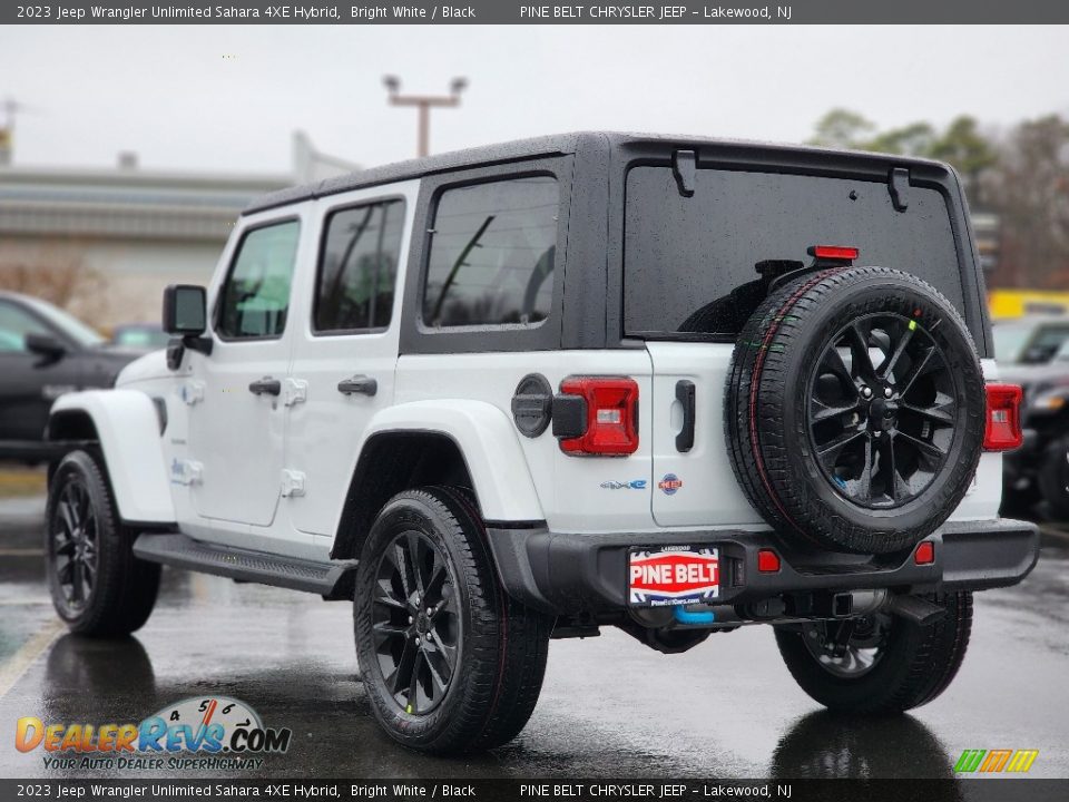 2023 Jeep Wrangler Unlimited Sahara 4XE Hybrid Bright White / Black Photo #4