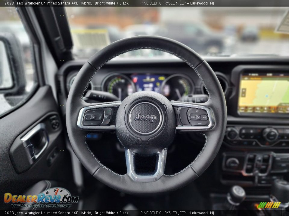 2023 Jeep Wrangler Unlimited Sahara 4XE Hybrid Steering Wheel Photo #13