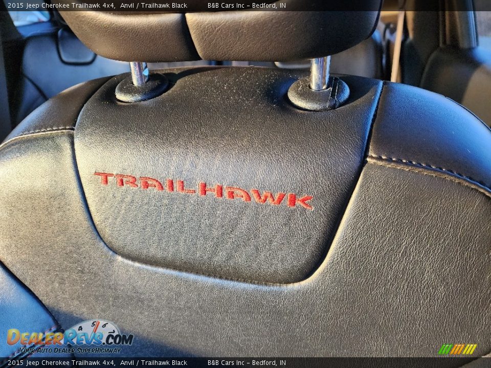 2015 Jeep Cherokee Trailhawk 4x4 Anvil / Trailhawk Black Photo #28