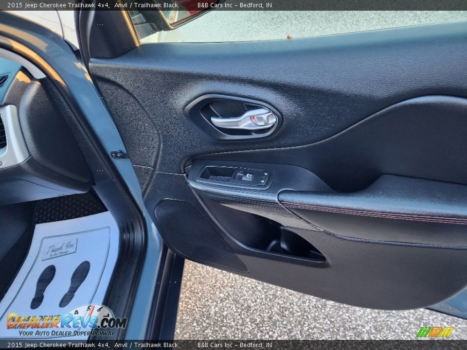 2015 Jeep Cherokee Trailhawk 4x4 Anvil / Trailhawk Black Photo #34