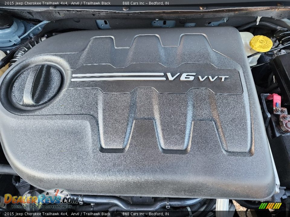 2015 Jeep Cherokee Trailhawk 4x4 Anvil / Trailhawk Black Photo #35