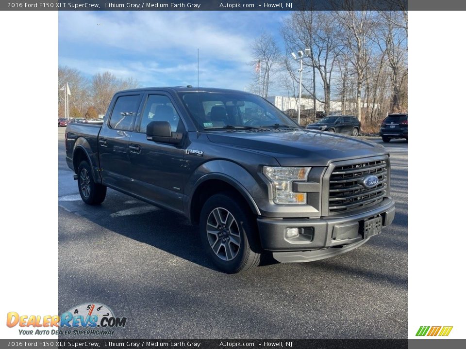 2016 Ford F150 XLT SuperCrew Lithium Gray / Medium Earth Gray Photo #7