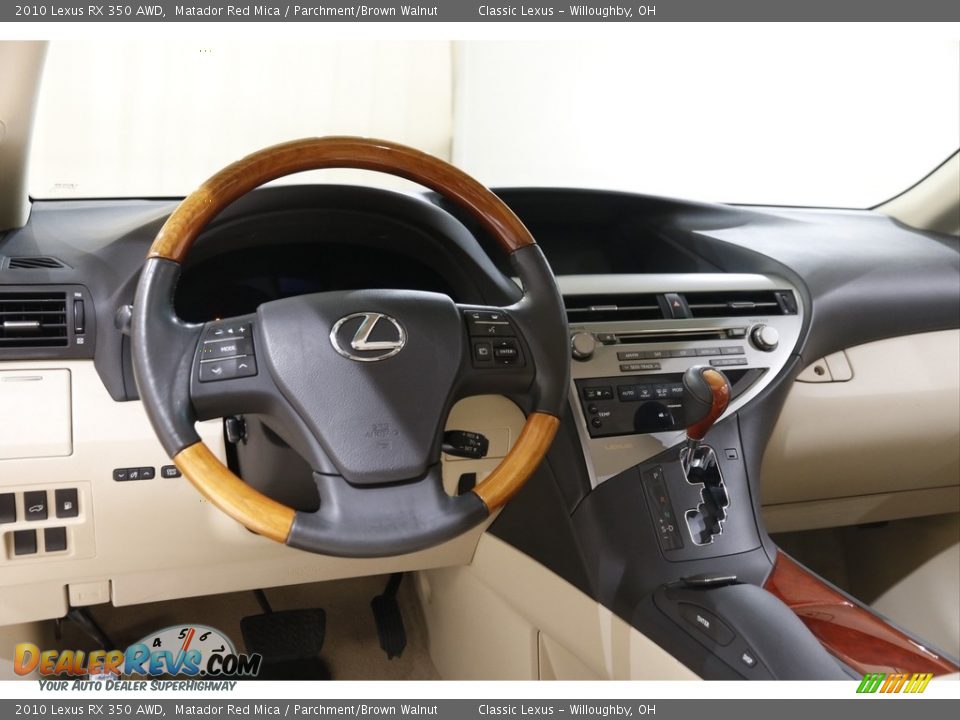 2010 Lexus RX 350 AWD Matador Red Mica / Parchment/Brown Walnut Photo #6