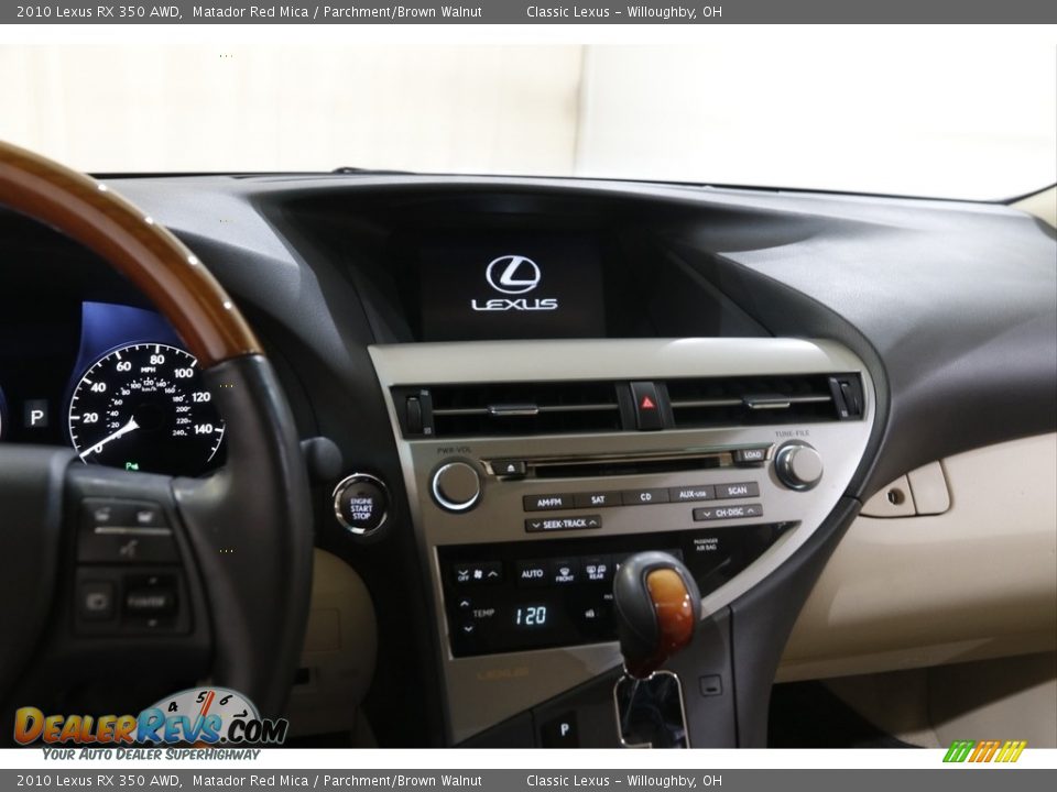 2010 Lexus RX 350 AWD Matador Red Mica / Parchment/Brown Walnut Photo #9