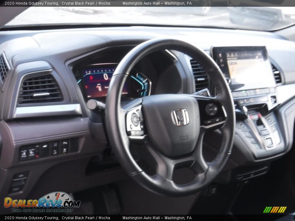 2020 Honda Odyssey Touring Crystal Black Pearl / Mocha Photo #18