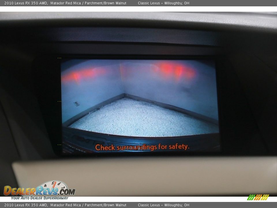2010 Lexus RX 350 AWD Matador Red Mica / Parchment/Brown Walnut Photo #15
