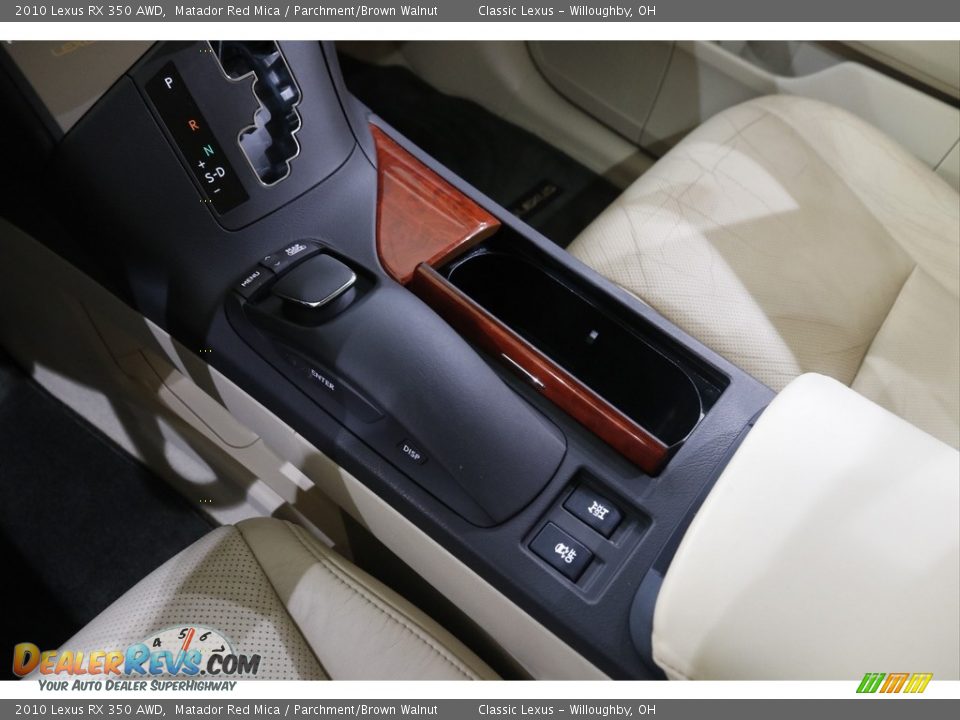 2010 Lexus RX 350 AWD Matador Red Mica / Parchment/Brown Walnut Photo #17