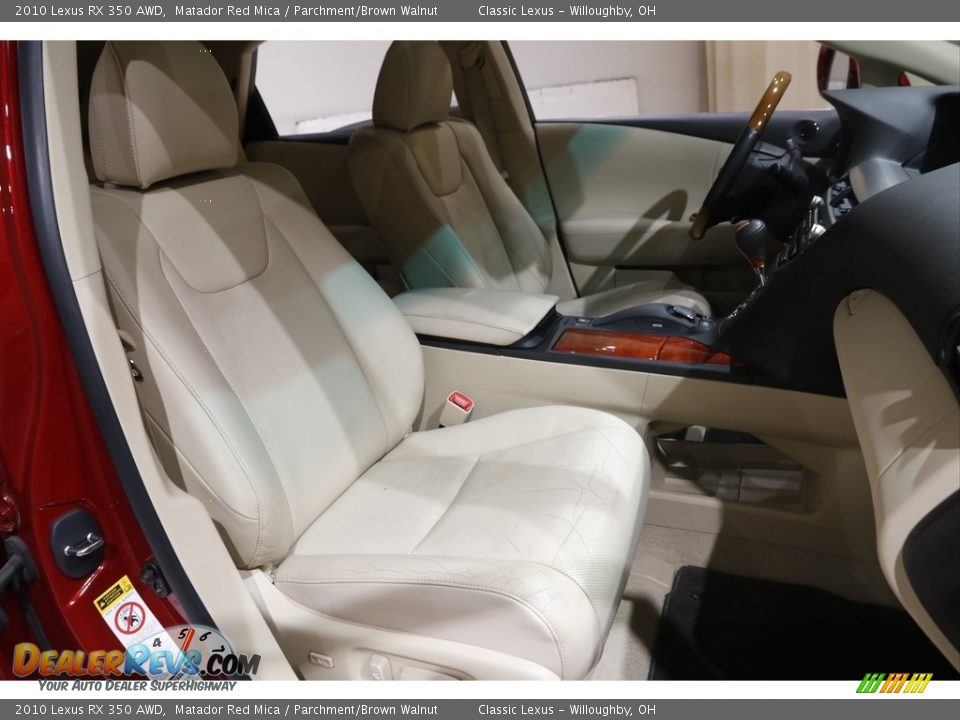 2010 Lexus RX 350 AWD Matador Red Mica / Parchment/Brown Walnut Photo #18