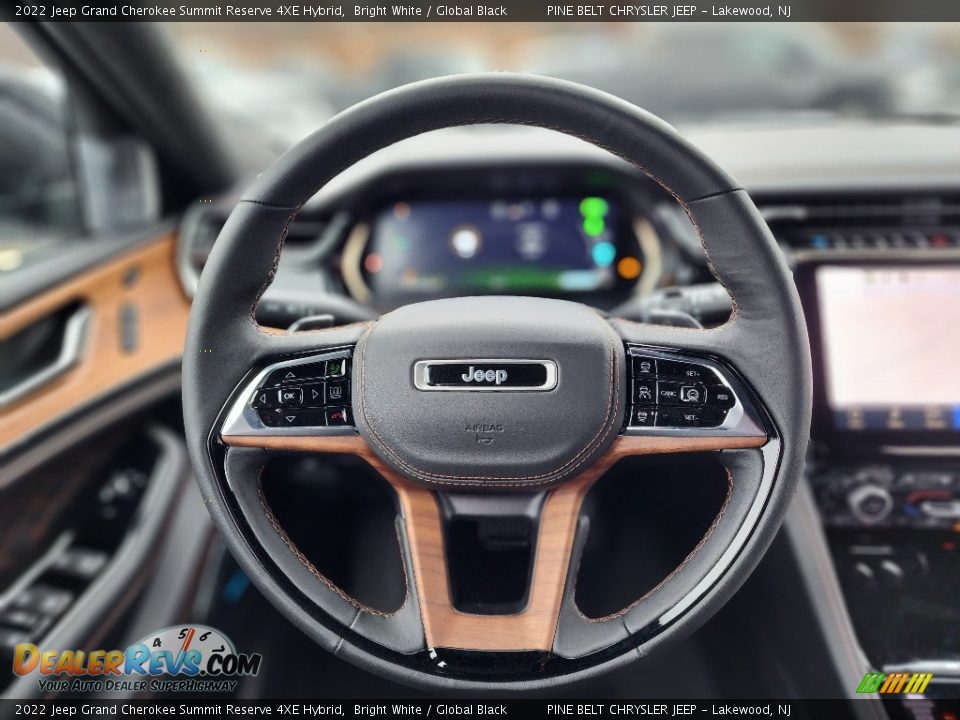 2022 Jeep Grand Cherokee Summit Reserve 4XE Hybrid Steering Wheel Photo #13