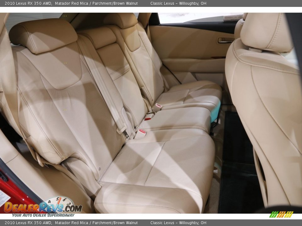 2010 Lexus RX 350 AWD Matador Red Mica / Parchment/Brown Walnut Photo #19