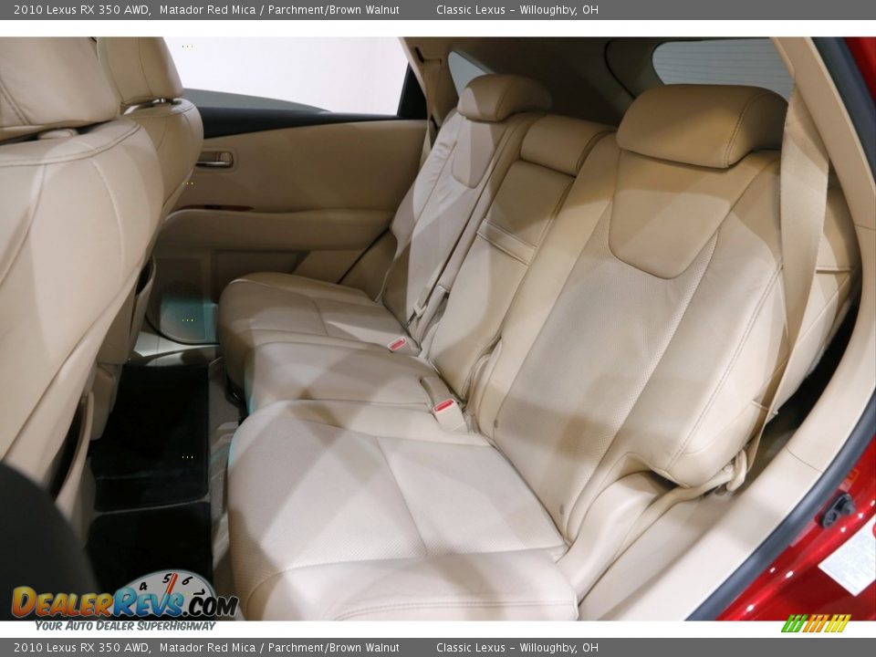 2010 Lexus RX 350 AWD Matador Red Mica / Parchment/Brown Walnut Photo #20