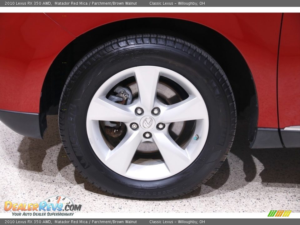 2010 Lexus RX 350 AWD Matador Red Mica / Parchment/Brown Walnut Photo #23