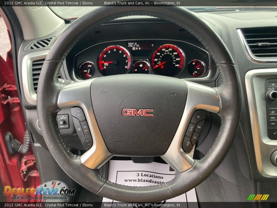 2013 GMC Acadia SLE Crystal Red Tintcoat / Ebony Photo #16