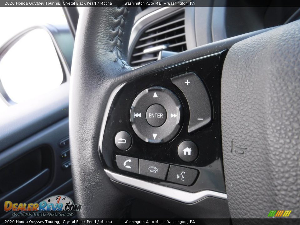 2020 Honda Odyssey Touring Crystal Black Pearl / Mocha Photo #34
