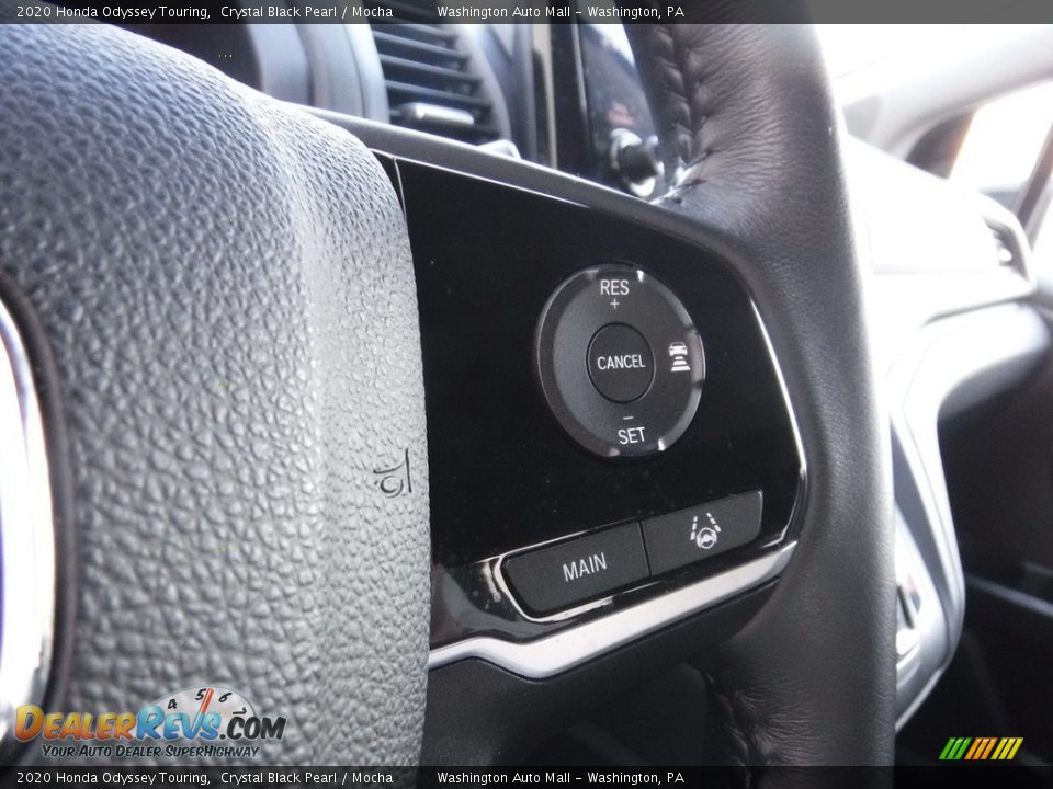 2020 Honda Odyssey Touring Crystal Black Pearl / Mocha Photo #35