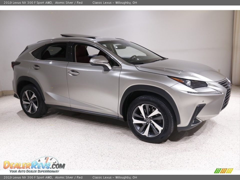 2019 Lexus NX 300 F Sport AWD Atomic Silver / Red Photo #1