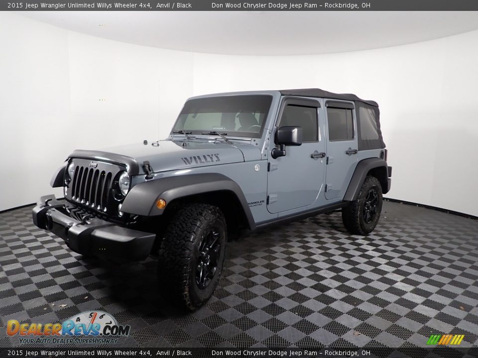 2015 Jeep Wrangler Unlimited Willys Wheeler 4x4 Anvil / Black Photo #3