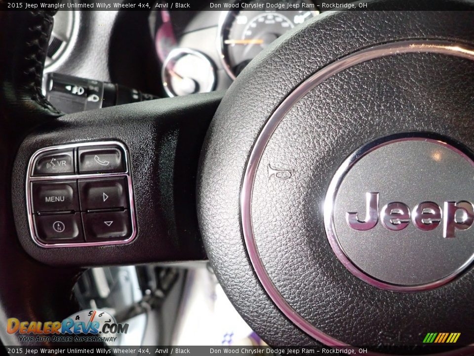 2015 Jeep Wrangler Unlimited Willys Wheeler 4x4 Anvil / Black Photo #13