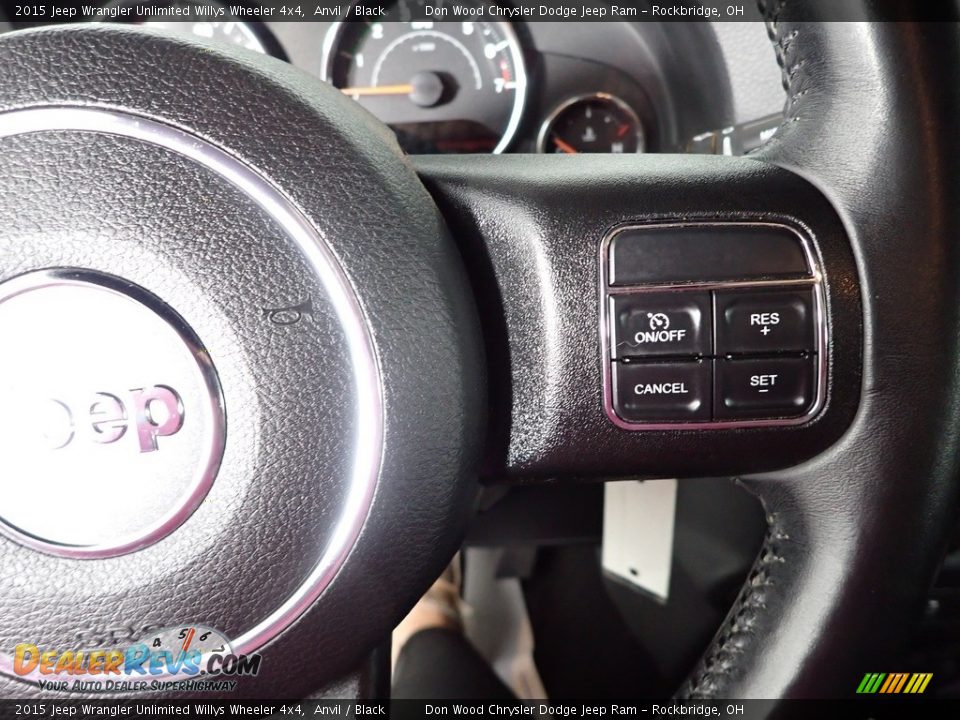 2015 Jeep Wrangler Unlimited Willys Wheeler 4x4 Anvil / Black Photo #14