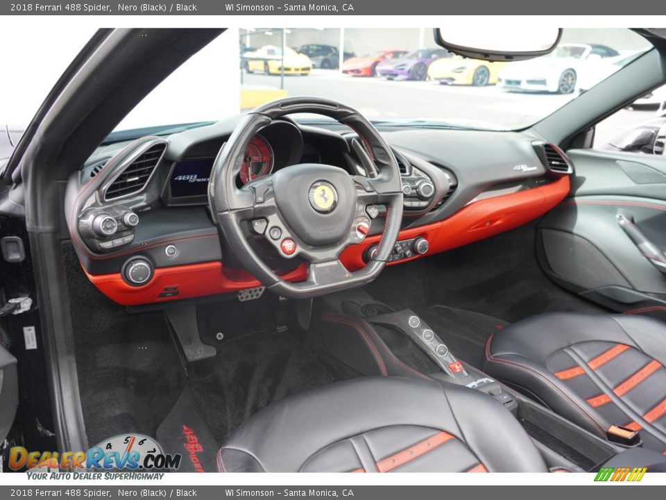 Black Interior - 2018 Ferrari 488 Spider  Photo #22