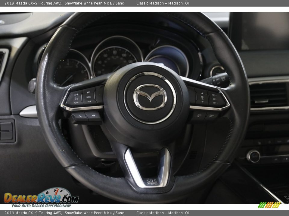 2019 Mazda CX-9 Touring AWD Snowflake White Pearl Mica / Sand Photo #7