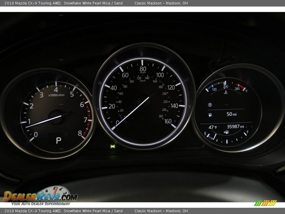2019 Mazda CX-9 Touring AWD Snowflake White Pearl Mica / Sand Photo #8