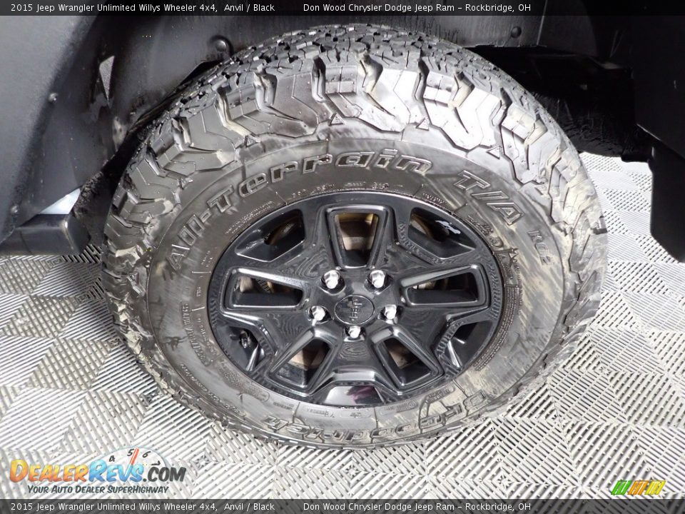 2015 Jeep Wrangler Unlimited Willys Wheeler 4x4 Anvil / Black Photo #30