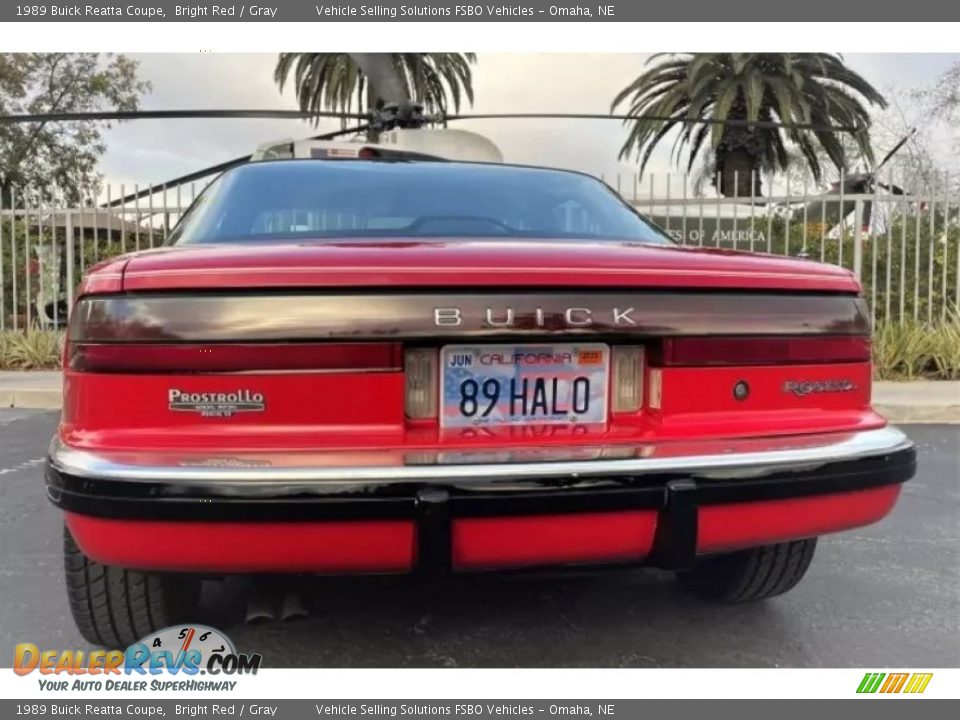 1989 Buick Reatta Coupe Bright Red / Gray Photo #6