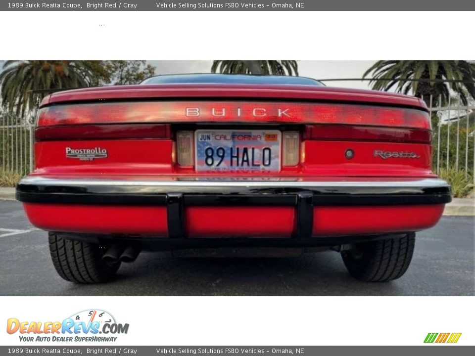 1989 Buick Reatta Coupe Bright Red / Gray Photo #7