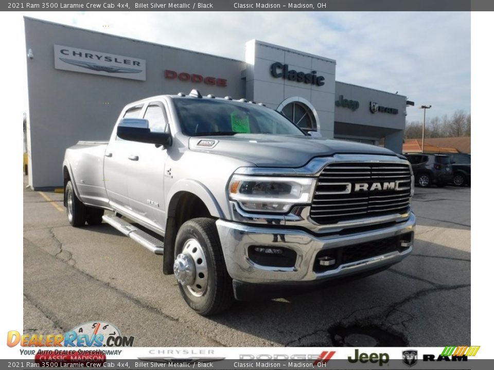 2021 Ram 3500 Laramie Crew Cab 4x4 Billet Silver Metallic / Black Photo #1