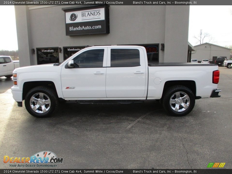 2014 Chevrolet Silverado 1500 LTZ Z71 Crew Cab 4x4 Summit White / Cocoa/Dune Photo #1