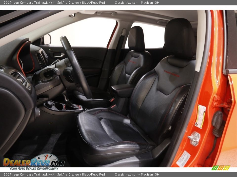2017 Jeep Compass Trailhawk 4x4 Spitfire Orange / Black/Ruby Red Photo #5