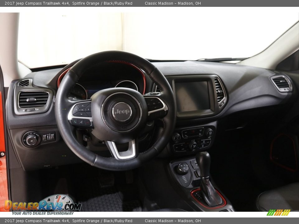 2017 Jeep Compass Trailhawk 4x4 Spitfire Orange / Black/Ruby Red Photo #6