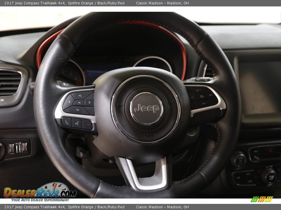 2017 Jeep Compass Trailhawk 4x4 Spitfire Orange / Black/Ruby Red Photo #7